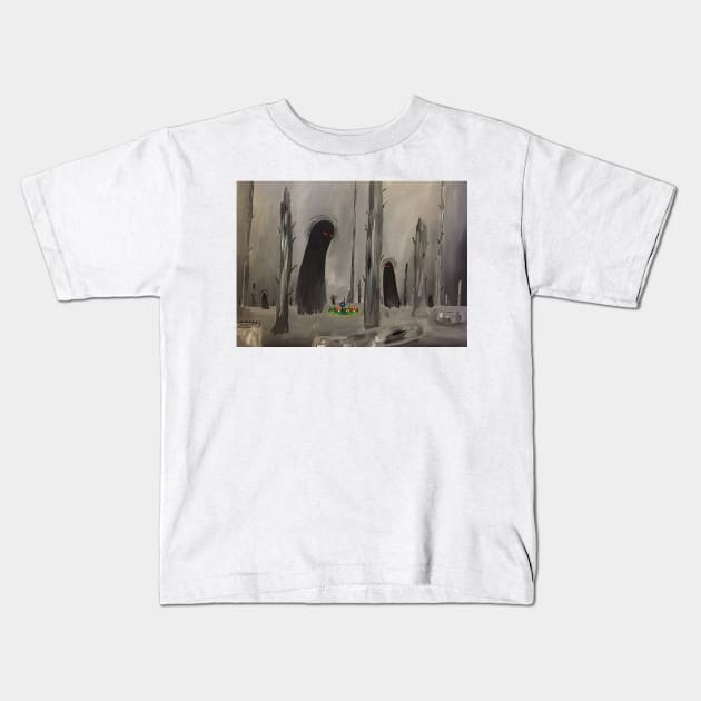 Haunting Grounds Kids T-Shirt by LadybugDraws